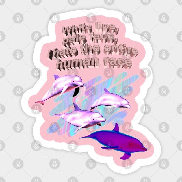 Evil Dolphins Sticker by cowboyknees